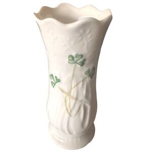 4” Belleek “Woodland” Shamrock Bud Vase